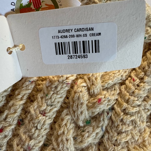 DoenNWT Audrey Cardigan in Cream Sumac Wool Sweater Size XS - Picture 4 of 8